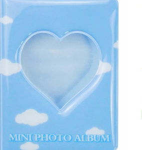 3 Inch Mini Photo Album Heart Hollow Card Binder Kpop Holder For Collecting Picture Name ID Business Cards Photos Camera 40 Pockets